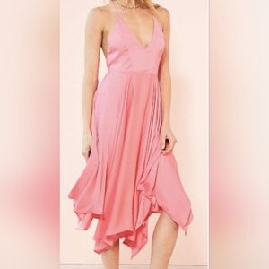 Kimchi Blue V-Neck Pink Maxi Dress